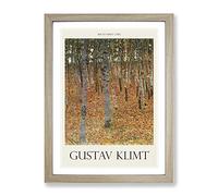 Beech Grove Forest Vol.2 By Gustav Klimt Exhibition Museum Painting Framed Print | A2 Oak Framed Wall Art | Ready to Hang | Modern Landscape Picture | Living Room Bedroom Lounge Office