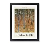 Beech Grove Forest Vol.2 By Gustav Klimt Exhibition Museum Painting Framed Wall Art Print, Ready to Hang Picture for Living Room Bedroom Home Office Décor, Black A2 (64 x 46 cm)