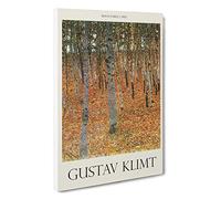 Beech Grove Forest Vol.2 Gustav Klimt Canvas Print | Gallery Wrapped 30mm Frame Wall Art | 30x20 inches | Ready to Hang | Contemporary Landscape Picture | Living Room Bedroom Lounge Office