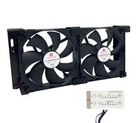 Beech Lane 12V RV Fridge Ventilation Cooling Fan 5.5" (140mm), Custom Mounts For American RV Side Vents, Adjustable Temperature Settings, High-Tech Remote With Manual/Auto Modes, Waterproof