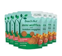 Beech-Nut Toddler Snacks, Mini Waffles with Hidden Veggies, Butternut Berry, Non-GMO, 3.2 oz Bag (7 Pack)