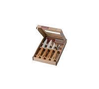 (beech) OPINEL Les Essentials 4 piece kitchen knife and peeler gift set - Wood handles
