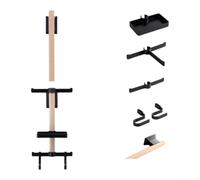 Beech Wood Cycling Storage Rack Adjustable Hooks Black(B)