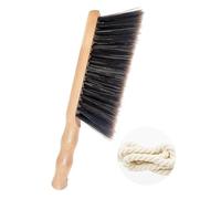 Beech Wood Hand Brush&Natural Solid Wooden Round Handle Brushes,5 Rows of Soft Bristles 11.8" Hand Broom for Cleaning Dusting Stair,Garden,Bed,Sofa,Furniture,Brick,Floor