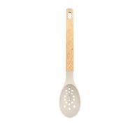 Beech Wood Slotted Spoon - Natural Wooden Cooking Spoon - Durable Kitchen Utensil for Draining, Stirring, Serving & Everyday Cooking