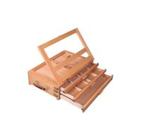 Beech Wood Tabletop Artist Easel with Three-Layer Storage - Adjustable Height and Angle for Kids, Beginners, and Professionals - Lightweight and Foldable for Painting, Drawing, and Sketching