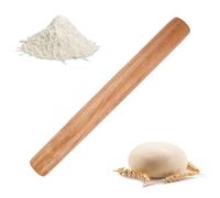 Beech Wooden Rolling Pin, Smooth Non Stick Rolling Pin for Baking Dough, Fondant, Pizza, Cookie, Bread, Professional Without Handles, 30x3cm