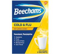 Beechams Cold & Flu Hot Blackcurrant 5 Sachets