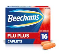 Beechams Flu Plus Caplets, Cold & Flu Relief Medicine for adults, with Paracetamol, 16s