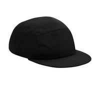 Beechfield Men's 5 Panel Camper Cap in Black Beechfield Black One Size