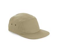 Beechfield Men's 5 Panel Canvas Cap in Light Brown Beechfield Light Brown One Size
