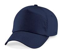 Beechfield - B10B Navy Baseball Cap - Sun Hat, Sports Cap, Boy's Cap, Girl's Cap, Sun Hat, Sports Hat - 100% Cotton Twill Unisex Kid's Cap