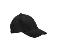 Beechfield Men's 6 Panel Cotton Canvas Cap in Black Beechfield Black One Size