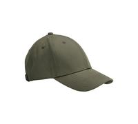 Beechfield Men's 6 Panel Cotton Canvas Cap in Dark Olive Beechfield Dark Olive One Size