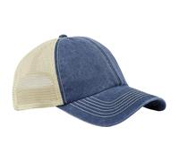 Beechfield - 6 Panel Vintage Trucker - Baseball, Running Accessories, Sun Hat, Trucker Mens, Womens, Unisex, Running Hat - 100% Heavy Washed Cotton and 100% Polyester Mesh
