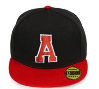 Beechfield ABC Letter Snapback Cap in Red black / White with letters A to Z 23 (A)