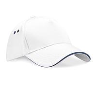 Beechfield Adjustable Unisex Baseball Cap Contrast Colour Sandwich Peak Hat