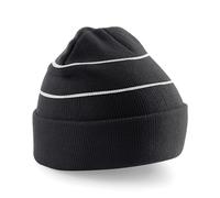 Beechfield Adult Beechfield Enhanced Viz Knit Beanie {BC042} - Black/Reflective