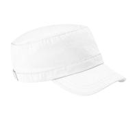 Beechfield Army Cap Headwear Pack of 2 in White Beechfield White One Size