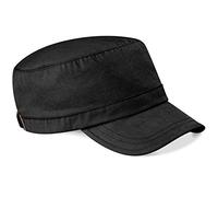 Beechfield - B34 Black Army Cap - All Round Hat, Sports Cap, Men's Cap, Women's Cap, Sun Hat, Sports Hat - Made of 100% Heavy Washed Cotton