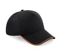 Beechfield Authentic 5-panel cap - piped peak B25C - Unisex, 100% Cotton Twill