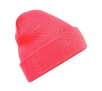 Beechfield Cuffed Beanie B045 Original - Double Layer Knit One Size Fluorescent Pink