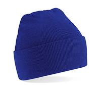Beechfield B045 Cuffed Knitted Hat Unisex Adult - Blue - One Size
