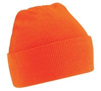 Beechfield B045 Cuffed Knitted Hat Unisex Adult - Orange - One size