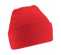 Beechfield B045 Cuffed Knitted Hat Unisex Adult - Red - One size