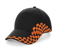 Beechfield B159 Grand Prix Cap - Black/Orange