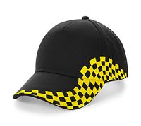 Beechfield B159 Grand Prix Cap - Black/Yellow