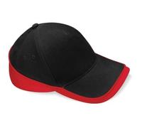 Beechfield B171 Teamwear Competition Baseball Cap Black/Classic Red