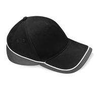 Beechfield B171 Teamwear Competition Baseball Cap Black/Graphite Grey