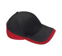 Beechfield B171 Teamwear Competition Cap - Black/Classic Red
