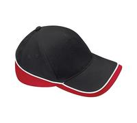 Beechfield B171 Teamwear Competition Cap - Black/Classic Red/White