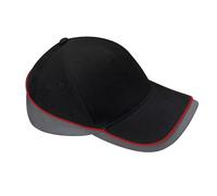 Beechfield B171 Teamwear Competition Cap - Black/Graphite Grey/White