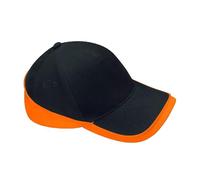 Beechfield B171 Teamwear Competition Cap - Black/Orange