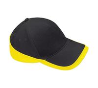 Beechfield B171 Teamwear Competition Cap - Black/Yellow