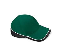 Beechfield B171 Teamwear Competition Cap - Bottle Green/Black/White