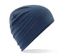 Beechfield - B370 Steel Blue Merino Wool Beanie Hat - Unisex Winter Hat, Lightweight Performance and One Size Beenie Hat - Double Layer - Made of 100% Merino Wool