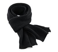Beechfield B424 Classic Waffle Knit Scarf - Black