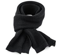 Beechfield B424 Classic Waffle Knit Scarf - Black