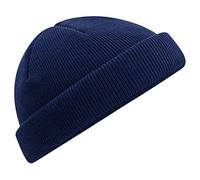 Beechfield - B43R Olive Green Fisherman Style Beanie Hat - Unisex Winter Hat, Classic Knit and One Size Beenie Hat - Double Layer - 100% Recycled Polyester