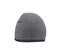 Beechfield B44c Two-Tone Pull On Beanie - Graphite Grey/Black