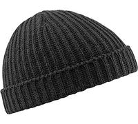 Beechfield B460 Trawler Beanie Hat Baseball Cap, Black, One Size