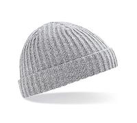 Beechfield B460 Trawler Beanie- Heather Grey - One Size