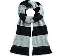 Beechfield Stadium Scarf, Multicolour (Black/Heather Grey 00), One (Size:One Size)