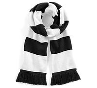 Beechfield B479 Varsity Scarf - Black/White - One Size