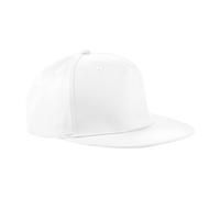 Beechfield B610.WHI Unisex 5-Panel Snapback Cap - White, One Size