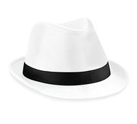 Beechfield B630 Fedora White/Black L/XL